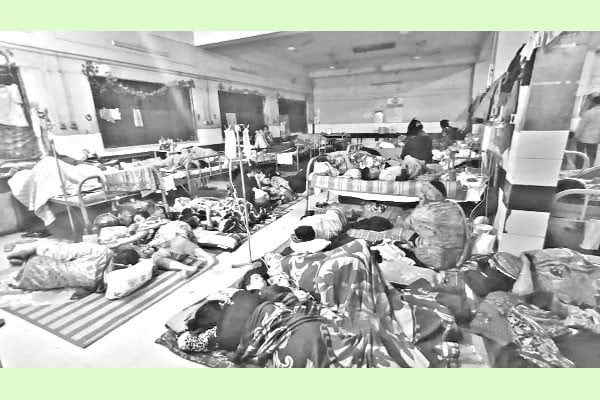 হাসপাতালে শয্যা ২০ রোগী ৮৩