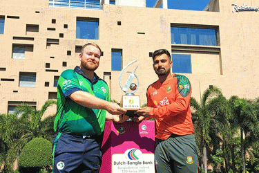 বাংলাদেশ-আয়ারল্যান্ড টি-টোয়েন্টি সিরিজের ট্রফি উন্মোচন