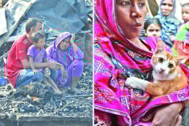 কড়াইল বস্তিজুড়ে বিষণ্নতা, কান্না