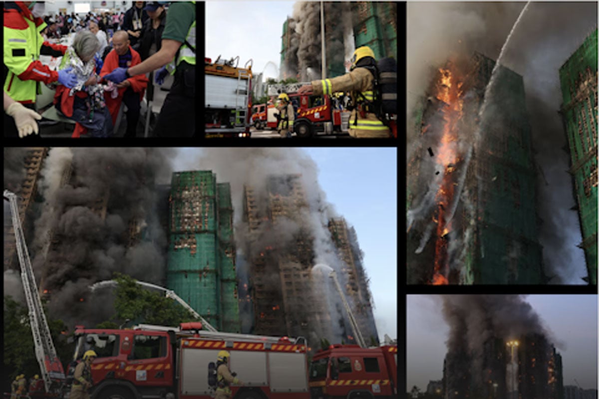 হংকংয়ে বহুতল ভবনে আগুনে মৃত্যু বেড়ে ৯৪
