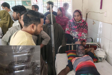 জীবিত রাসেলস ভাইপার সাপ নিয়ে হাসপাতালে হাজির কৃষক