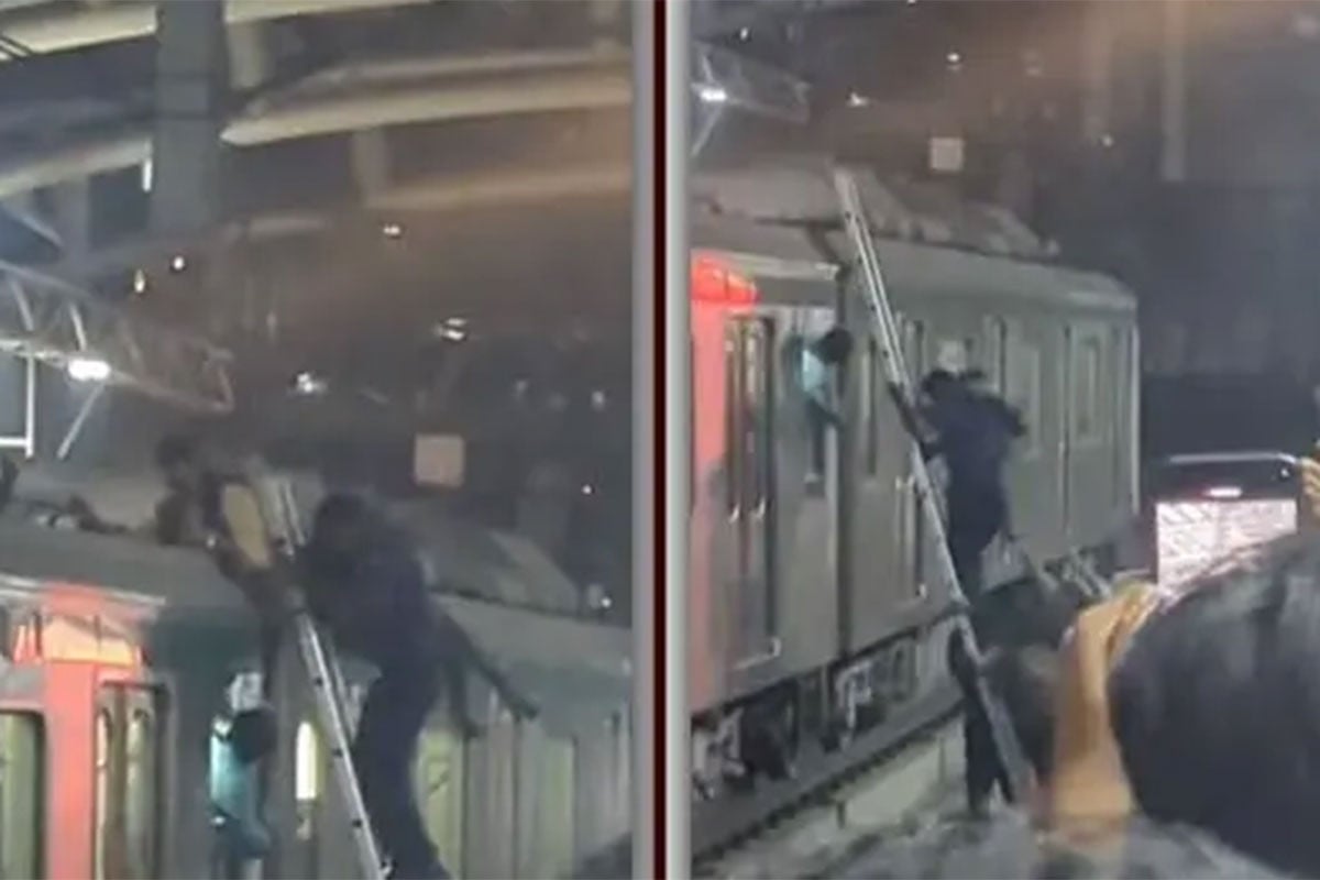 দুই ব্যক্তি কাণ্ড, মেট্রোরেলের ছাদে ওঠায় চলাচল বন্ধ