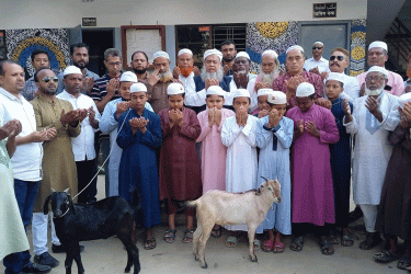 খালেদা জিয়ার সুস্থতা কামনায় আখাউড়ার এতিমখানায় ছাগল উপহার