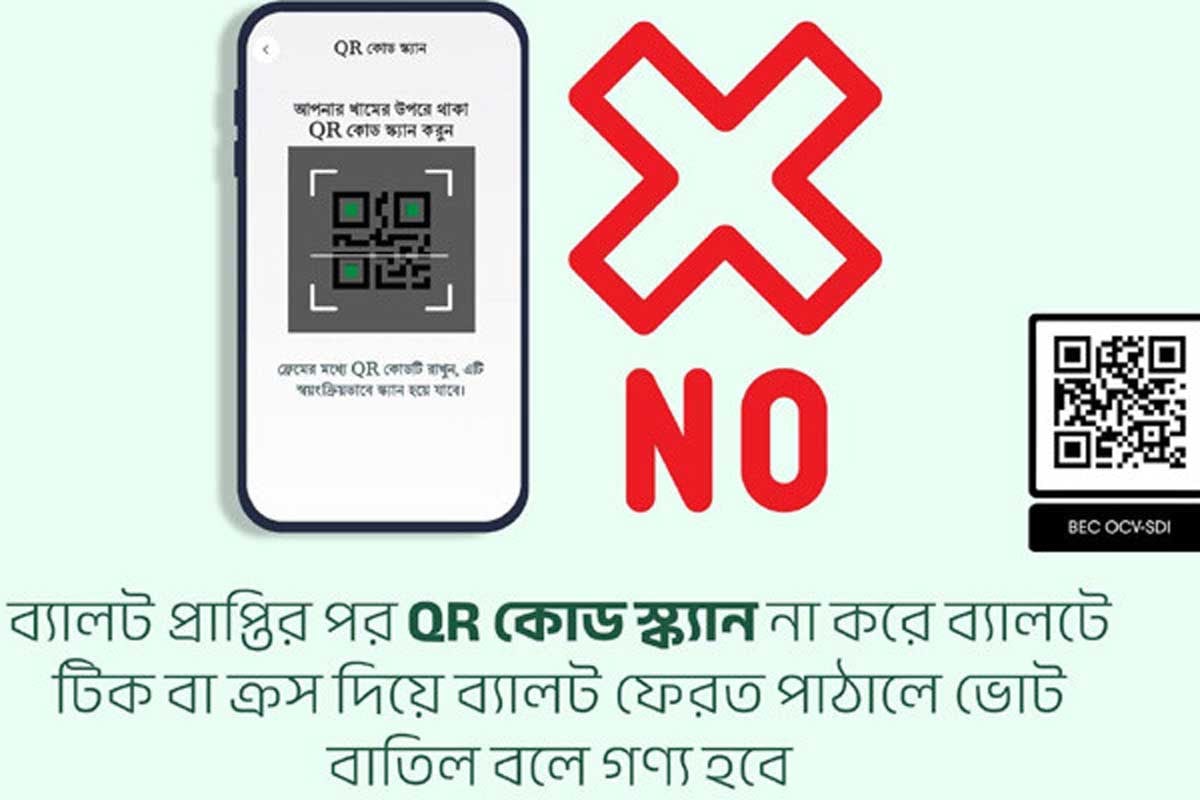 কিউআর কোড স্ক্যান না করলে বাতিল হবে প্রবাসীদের ব্যালট