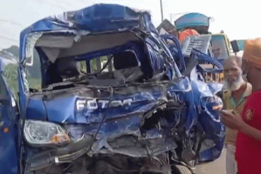 ভাঙ্গায় কাভার্ডভ্যান-পিকআপ সংঘর্ষে ব্যবসায়ী নিহত