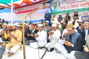 খালেদা জিয়ার সুস্থতা কামনায় তাহিরপুরে দোয়া মাহফিল