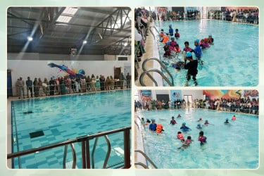 বসুন্ধরা পাবলিক স্কুল অ্যান্ড কলেজে সুইমিংপুল উদ্বোধন