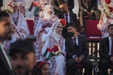 গাজায় ধ্বসস্তূপে একসঙ্গে ৫৬ দম্পতির বিয়ে