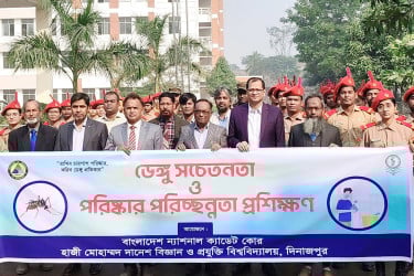 হাবিপ্রবিতে ডেঙ্গু সচেতনতা ও পরিষ্কার-পরিচ্ছন্নতা র‌্যালি