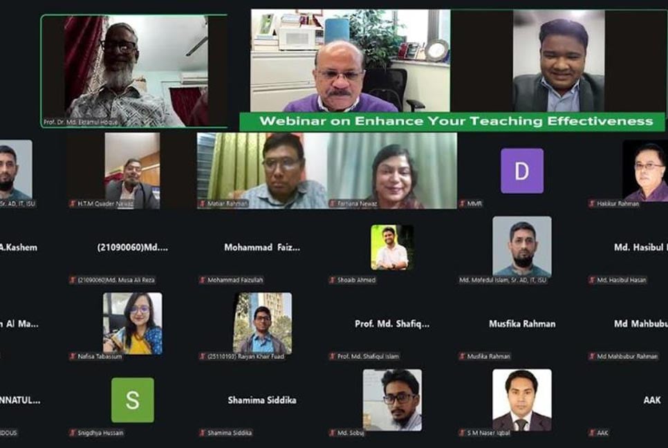 আইএসইউতে পেশাগত দক্ষতা বৃদ্ধিতে ওয়েবিনার অনুষ্ঠিত