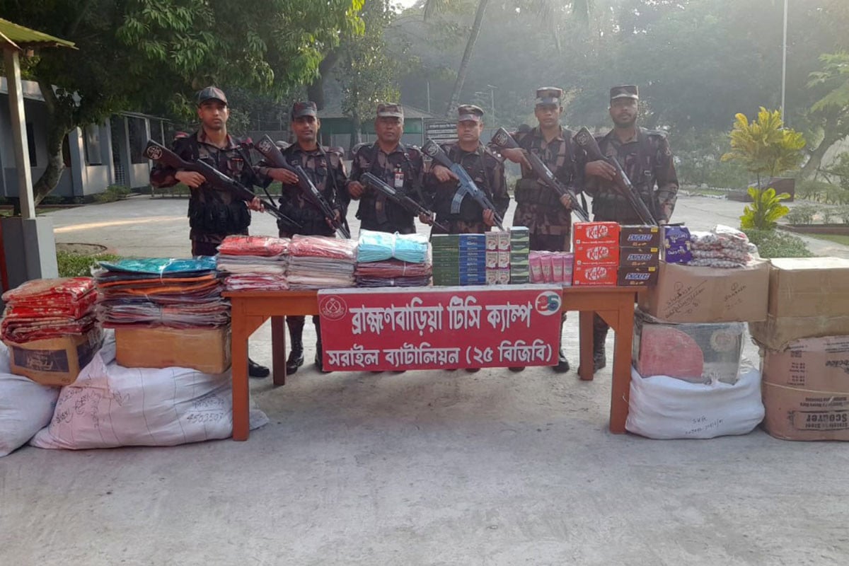 বিজয়নগর থেকে ২৭ লাখ টাকার ভারতীয় পণ্য জব্দ