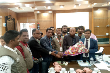 সাংবাদিকদের সাথে নবাগত ইউএনও’র মতবিনিময়