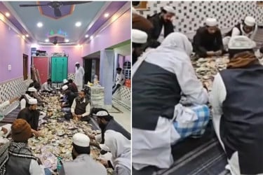 বাবরি মসজিদ নির্মাণের দানবাক্সে বিপুল অর্থ, চলছে গণনা