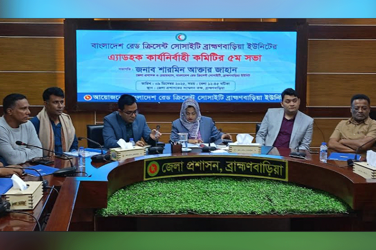 ব্রাহ্মণবাড়িয়া রেড ক্রিসেন্টের র্কাযনিবাহী কমিটির সভা