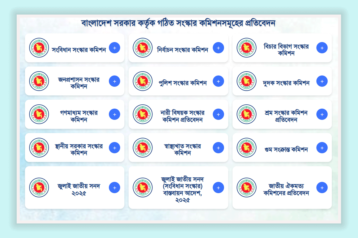 জাতীয় ঐকমত্য কমিশনের পূর্ণাঙ্গ প্রতিবেদন প্রকাশ