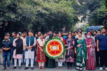 বিশ্বজিৎকে স্মরণে জবি ছাত্রদলের শ্রদ্ধাঞ্জলি