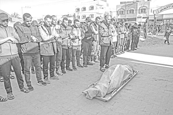 নিহত ফিলিস্তিনির জানাজা