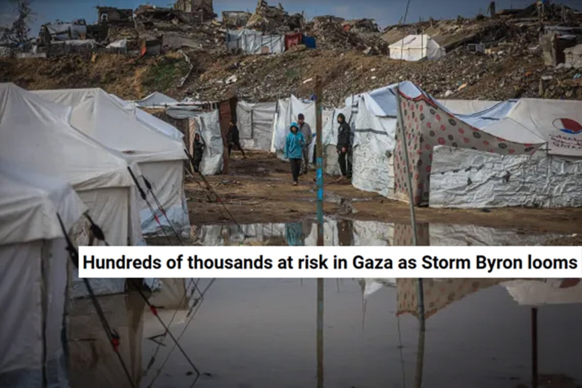 গাজায় শক্তিশালী ঝড়ের আভাস, সতর্কতা জারি