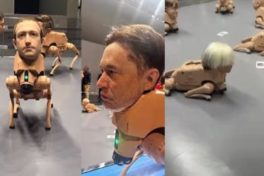 ইলন মাস্ক, মার্ক জাকারবার্গের আদলে রোবট কুকুর