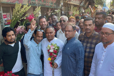 রংপুর সদরে বিএনপি প্রার্থী সামুর গণসংযোগ