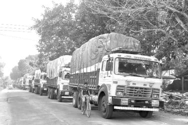 গুদামের সামনে সারবোঝাই শতাধিক ট্রাক, শূন্য হাতে ফিরছেন কৃষক