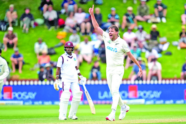 ওয়েলিংটনে ক্যারিবীয়দের উড়িয়ে সিরিজে এগিয়ে কিউইরা