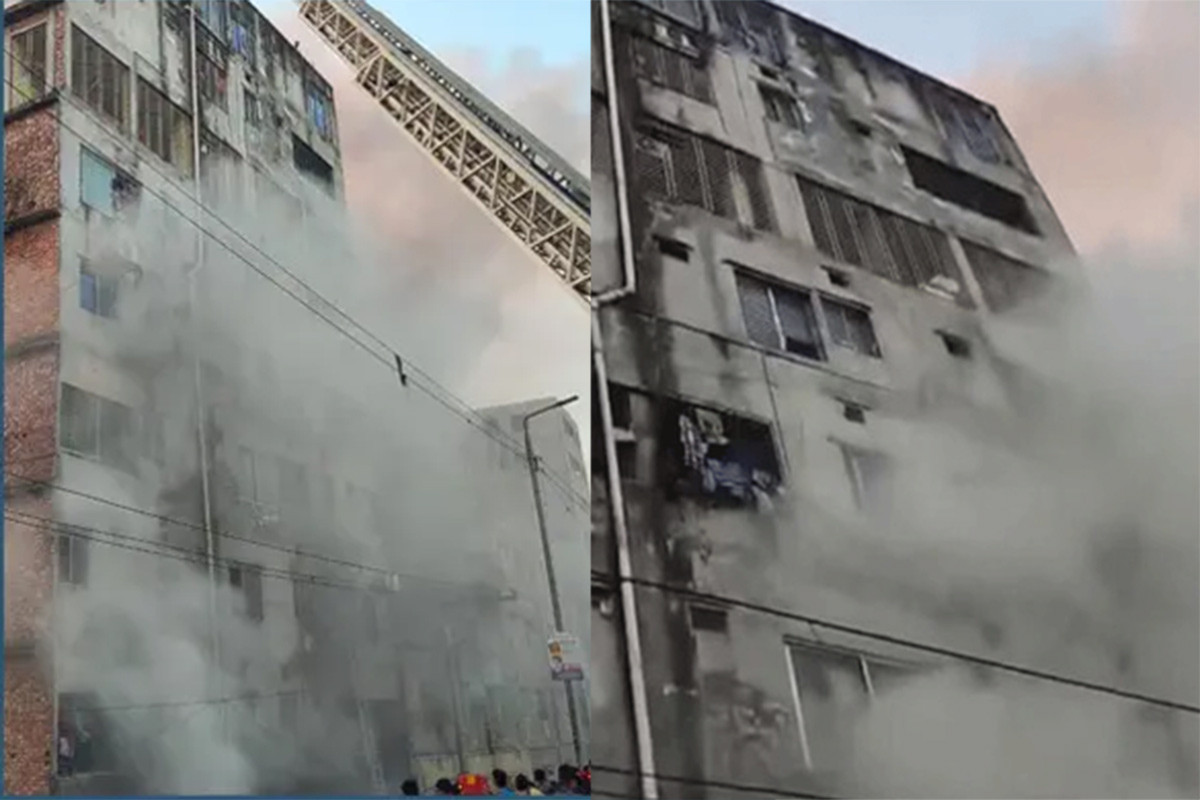 কেরানীগঞ্জে আগুন লাগা ভবন থেকে ৪২ জন উদ্ধার