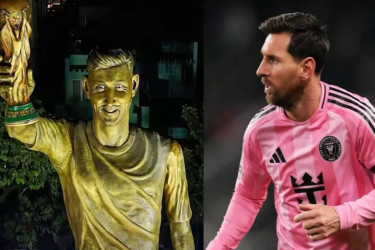 মেসি নাকি হৃত্বিক রোশন, ভাস্কর্য নিয়ে সোশ্যাল মিডিয়ায় ট্রল
