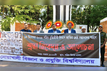 শহিদ বুদ্ধিজীবী দিবসে নোবিপ্রবিতে শ্রদ্ধা ও আলোচনা সভা