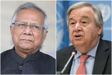 প্রধান উপদেষ্টাকে ফোন করে জাতিসংঘ মহাসচিবের শোক প্রকাশ