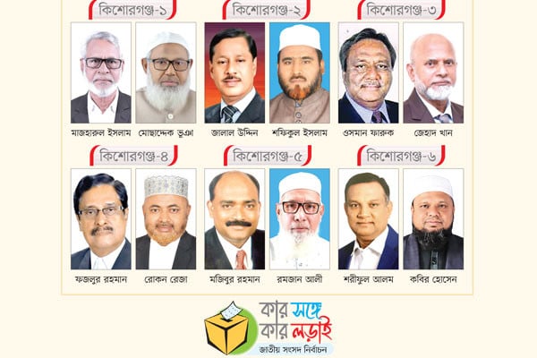 কিশোরগঞ্জের ছয়টি আসনেই ত্রিমুখী ভোটযুদ্ধের পূর্বাভাস