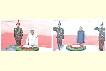 শহীদ বুদ্ধিজীবীদের প্রতি রাষ্ট্রপতি প্রধান উপদেষ্টার শ্রদ্ধা নিবেদন