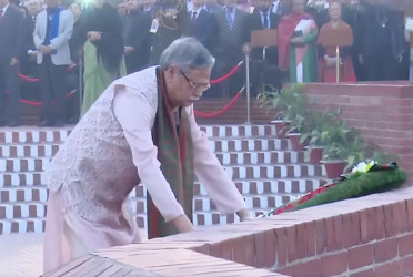বিজয় দিবসে জাতীয় স্মৃতিসৌধে রাষ্ট্রপতির শ্রদ্ধা