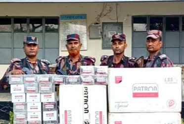 কুলাউড়ায় বিপুল পরিমাণ ভারতীয় সিগারেট জব্দ