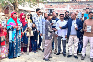 আদমদীঘিতে ধানের শীষের পক্ষে গণসংযোগ