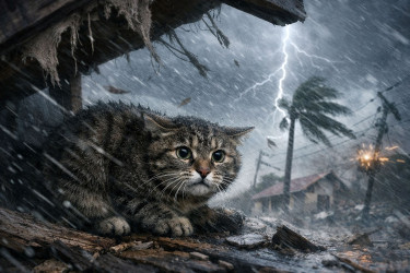 ঝড়ে হারিয়ে যাওয়া বিড়ালকে ৪৪৩ দিন পর ফিরে পেলেন মালিক