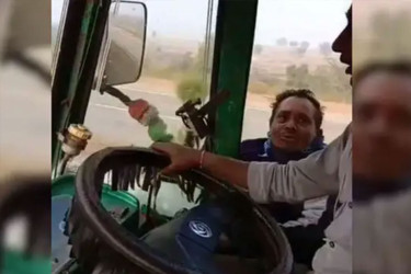 চাঁদাবাজকে ৫ কিলোমিটার ঝুলিয়ে নিয়ে গেলেন ট্রাকচালক