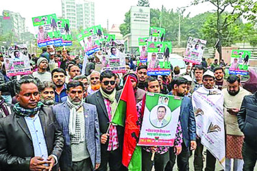 বসুন্ধরার অলিগলিতে ছিল নেতা-কর্মীর ভিড়