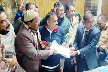 দিনাজপুর-৩ আসনে বেগম খালেদা জিয়ার পক্ষে মনোনয়ন দাখিল