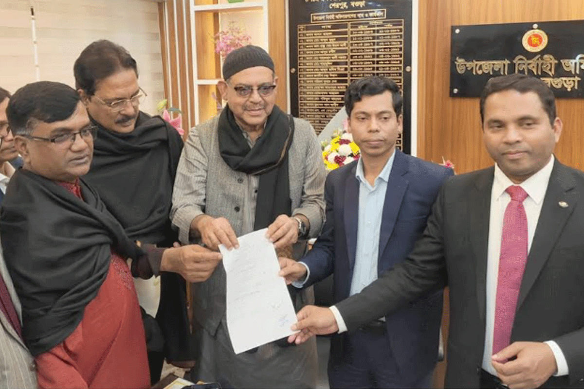 বগুড়া-৫ আসনে জিএম সিরাজসহ চার প্রার্থীর মনোনয়ন জমা
