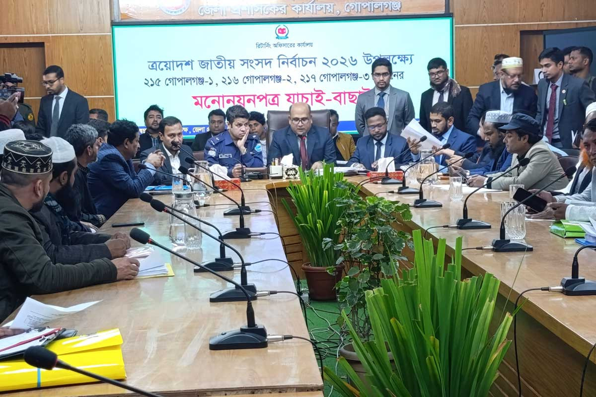 গোপালগঞ্জের দুটি আসনে ১০ প্রার্থীর মনোনয়নপত্র বাতিল