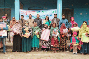 বসুন্ধরা শুভসংঘের উদ্যোগে বাগেরহাটে শীতার্তদের মাঝে শীতবস্ত্র বিতরণ