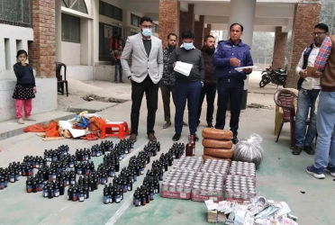 মুন্সীগঞ্জে আদালতের নির্দেশে বিপুল পরিমাণ মাদক ধ্বংস