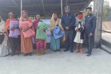 শীতার্তদের দুয়ারে ভালোবাসার উষ্ণতা পৌঁছে দিল বসুন্ধরা শুভসংঘ