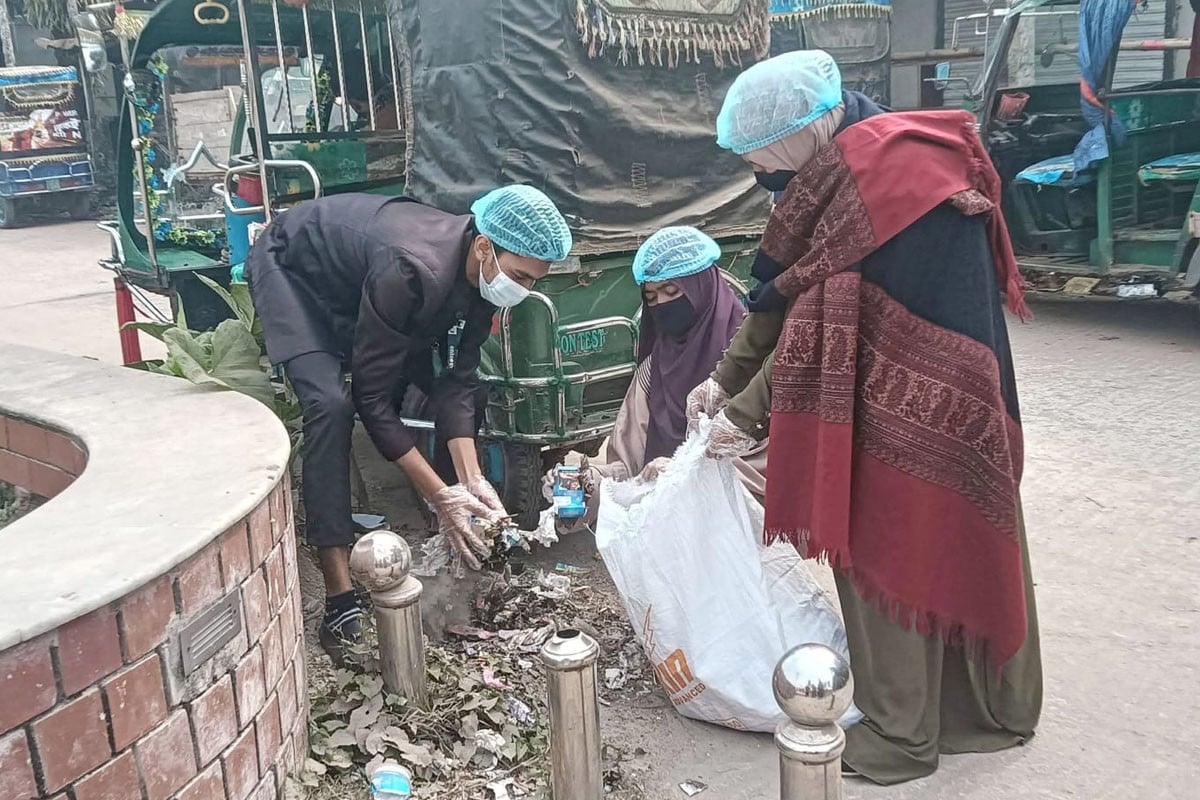 চরফ্যাশনে বসুন্ধরা শুভসংঘের উদ্যোগে পরিচ্ছন্নতা অভিযান
