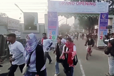 মাদক প্রতিরোধে মাগুরায় ম্যারাথন দৌড় অনুষ্ঠিত