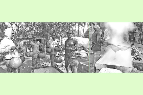 জমে উঠেছে রাসায়নিকমুক্ত খেজুর গুড়ের ব্যবসা