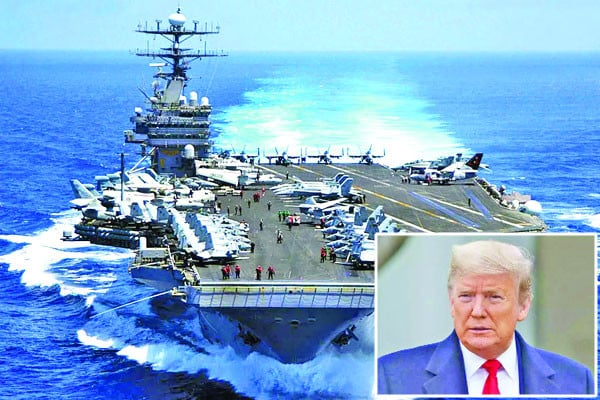 ইরান অভিমুখে মার্কিন বিমানবাহী রণতরি