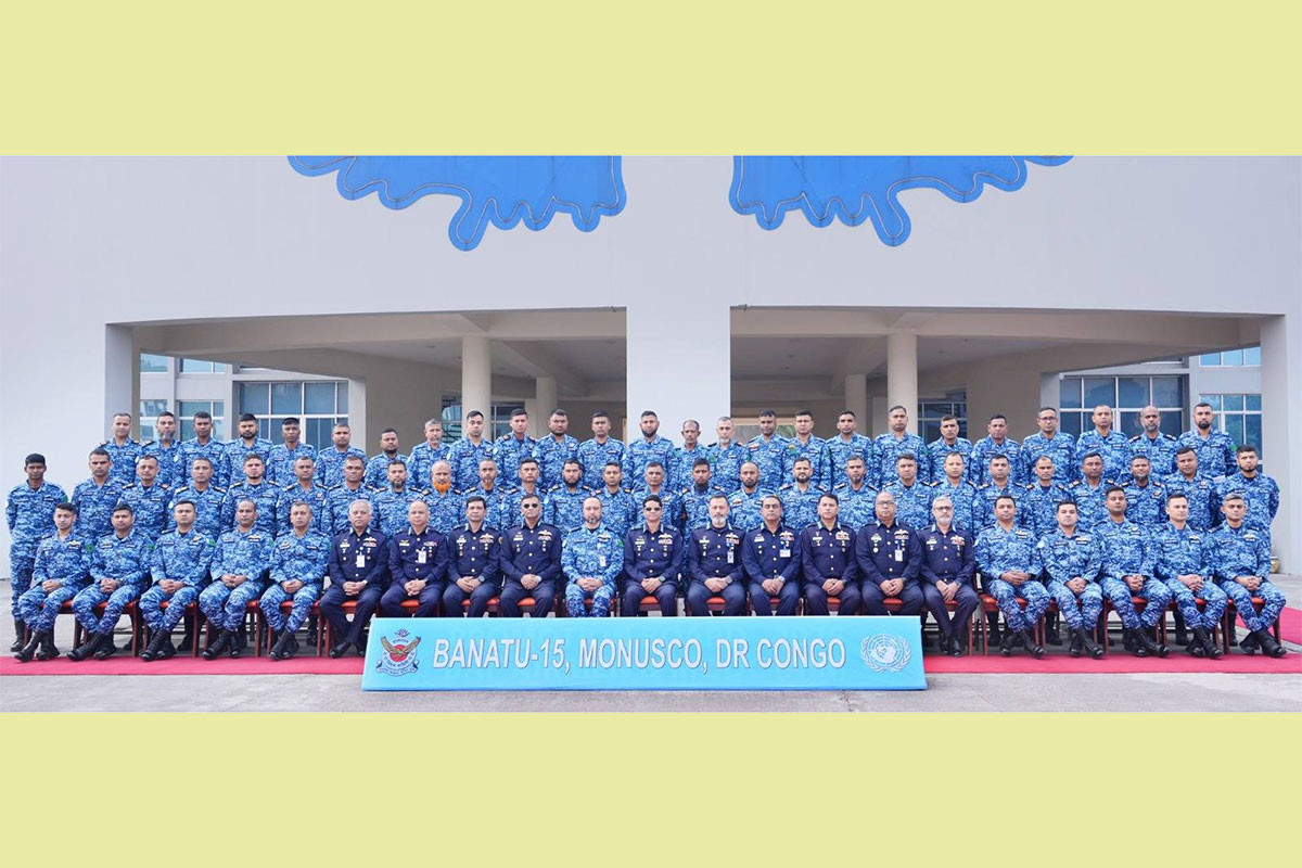 কঙ্গোগামী শান্তিরক্ষা মিশন কন্টিনজেন্ট সদস্যদের উদ্দেশ্যে বিমান বাহিনী প্রধানের ব্রিফিং