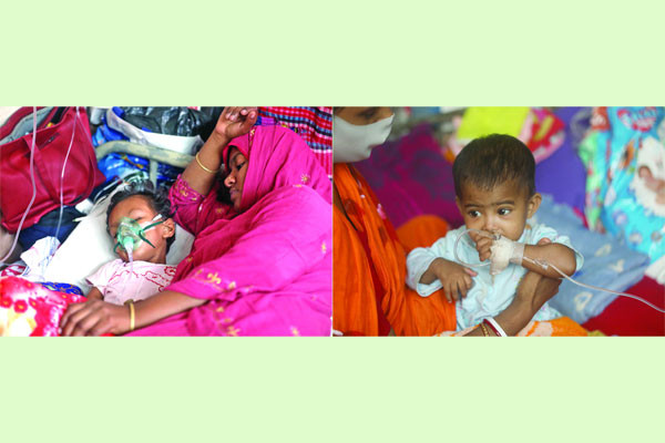 শীতে কাবু শিশুরা